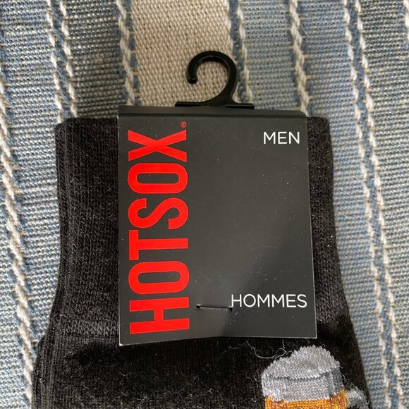 HOTSOX Cotton Poly Nylon Blend Custom Novelty Socks in Black & Gold Sz OS NWT - Picture 3 of 5